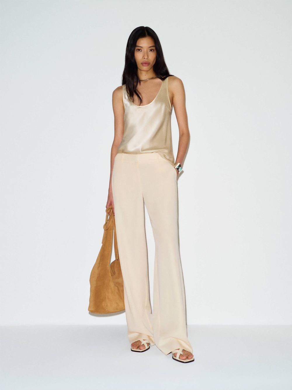 Reformation Gisele Pants in Ivory